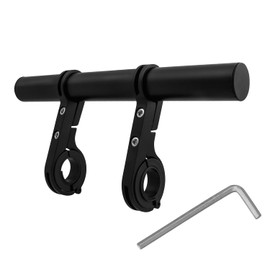 Mesee Bike Handlebar Extender 20CM Bicycle Double Clamps Handlebar Extension Rack Mount Holder Aluminum Alloy Clamp Cycling Handle Bar Bracket for Holding Bike LED Light, GPS, Speedometer