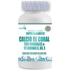 Calcio de Coral con Vitaminas & Minerales 120 capsulas de 600 mg