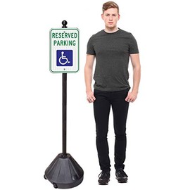 PP2 Tip'n Roll Portable Sign Pole - Black 60"