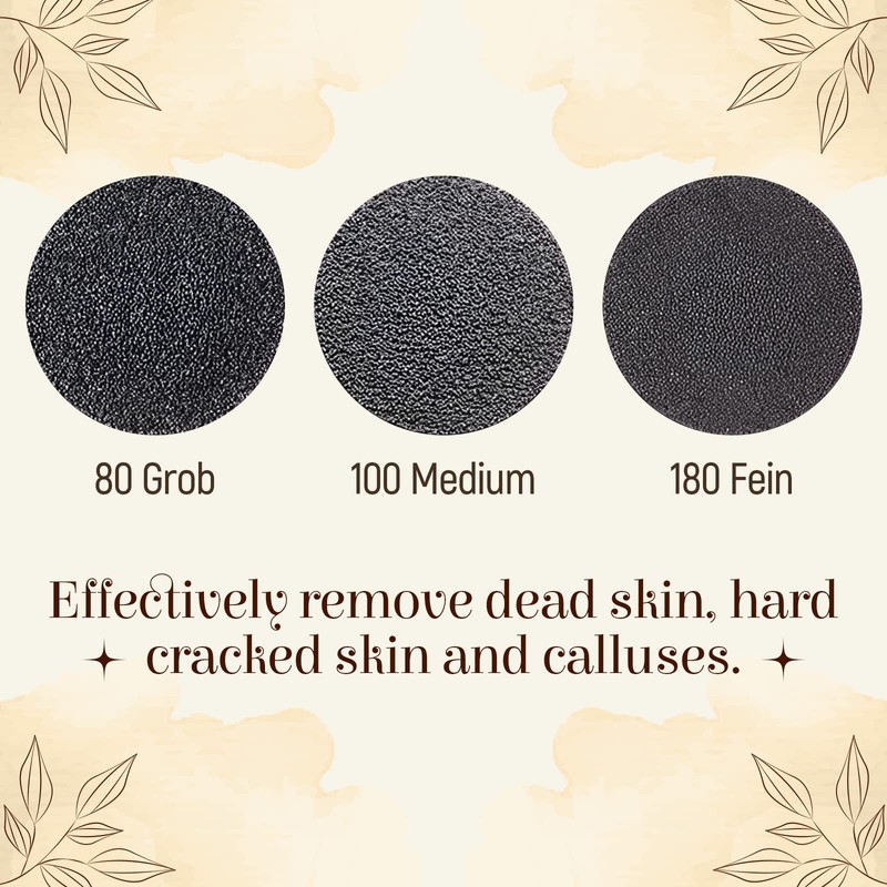 perfeclan 60pcs Replacement Sandpaper Discs Pad Callus Removal Foot Care