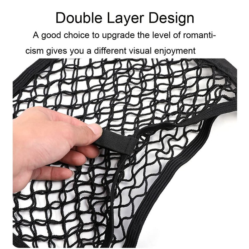[2 Pack] Cargo Net for Cars RV Trunk Boats Home