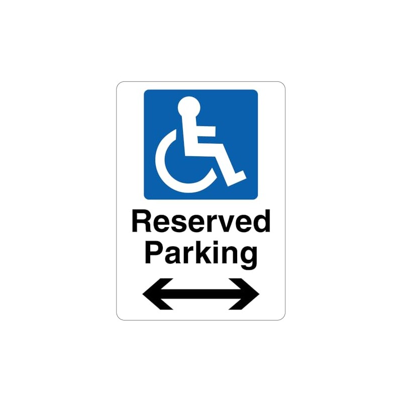 V Safety Reserved Parking - Mandatory Disabled - Arrow Left/Right