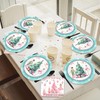 OXYLIPO 7" Green Nutcracker Plaid Paper Plates Green Nutcracker Plaid