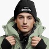 MoonWorks® Men's Beanie with Patch Knitted Hat with Saying Skiing