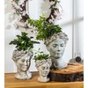 Abbott Collection Goddess Head Planter - Extra Small Cement Indoor