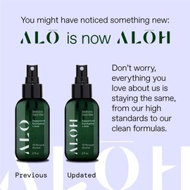 ALŌH Sanitizing Hand Mist 3-pack | Peppermint Eucalyptus + Aloe | 70% Alcohol Hydrating Hand Sanitizer Spray with Essential Oil, for Kids & Adults | 2oz Travel Size Bottle (Set of 3)