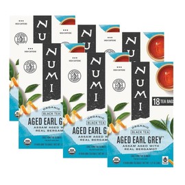 Numi tea Black Earl Gray Bergamot, 6 pcs / 누미티 에이지드 얼그레이 베르가못 홍차 블랙티 티백 Numi tea Black Earl Grey Bergamot, 6개