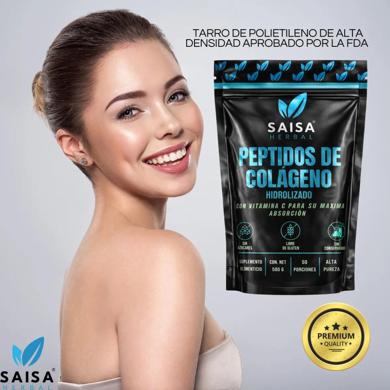 Colágeno Hidrolizado 100 Puro Polvo 500 Saborizantes Colorantes Suplemento Alimenticio