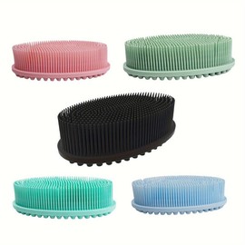 Silicone Body Scrubber, Exfoliating Body Scrubber For Use In Shower, Lathers Well, Long Lasting, Soft Body Scrubber For Shower And Bath Skincare Routine - Bathroom Accessories - Color: 2pcs Green