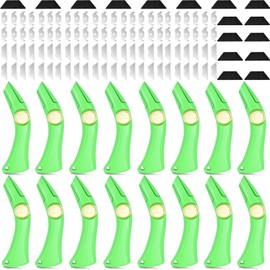 16 Sets of Heavy-Duty Roofing Shark Knives - Each Set Includes 6 Fixed Blades & 1 Blade Box - Ideal for Cutting Drywall, Duct, Carpet, and Cardboard (16)