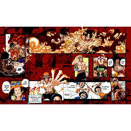 WAIFUWORLD SHOP One Piece Portgas D. Ace Play Mat with Zones Trading Card Game Playmat Compatible with One Piece Trading Card Game Card Game Card Game Portgas D. Ace