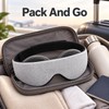 3D Contoured Sleep Mask with Deep Eye Cups, Light-Blocking Memory