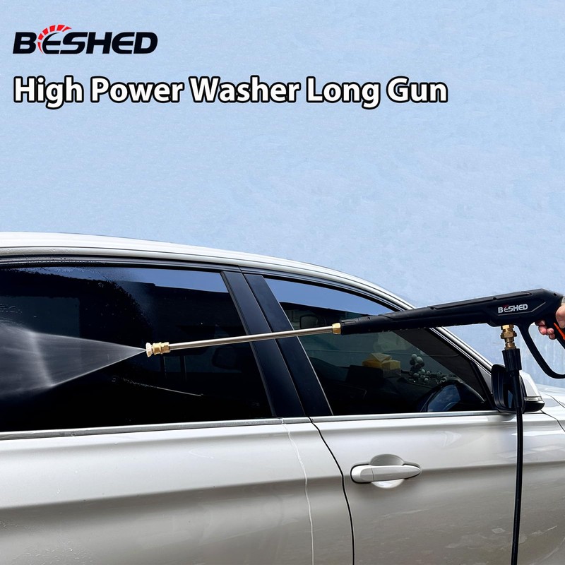 BESHED Durable Pressure Washer Gun Kit, Power Washer Gun with