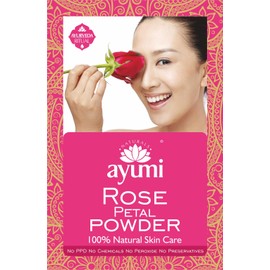 Ayumi Rose Petals Face Powder, 50g | Dried Rose Petals Powder to Minimize Pores | Brightening Face Mask for Clear Skin | Hydrating FacePowder for Mature Skin | Natural FacePowder to Soothe Redness
