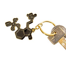 Jungle Empire Psilocybin Molecule Keyring | Magic Mushrooms Keyring | Magic Truffles | Magic Mushrooms, gold