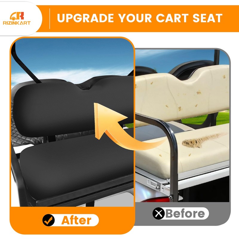 RIZINKART Universal Golf Cart Rear Seat Covers Fit for Club