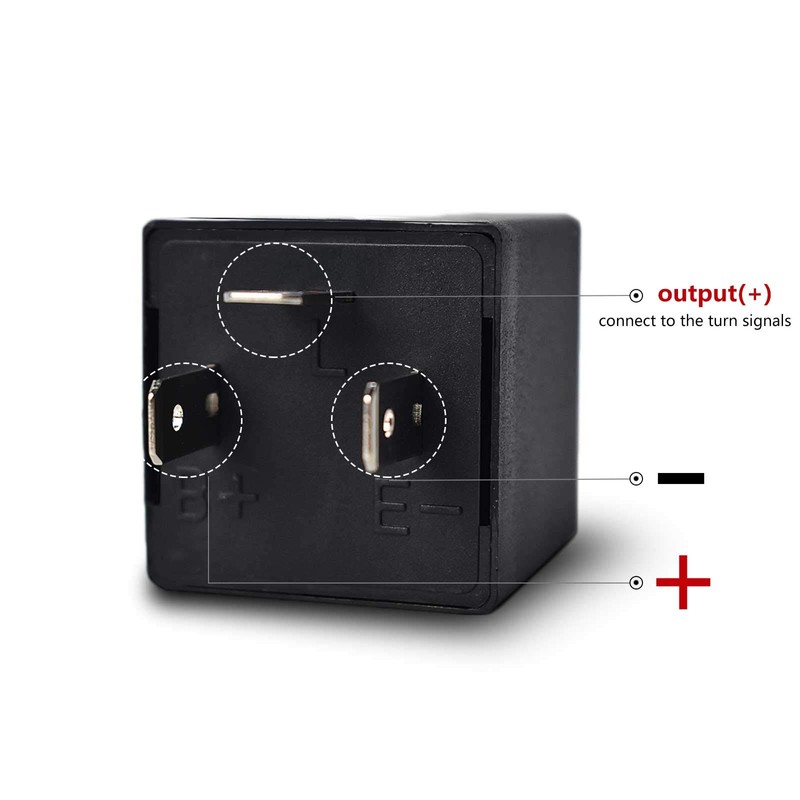 DKMOTORK 0051 3-Pin CF13 JL-02 Adjustable Electronic Flasher Relay for