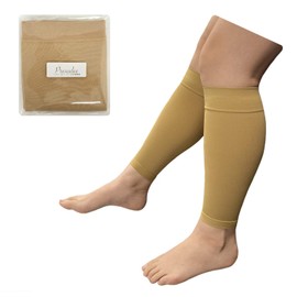 Presadee Shin 8-15 mmHg Mild Compression Leg Fatigue Circulation Calf Sleeve (Nude, 2XL)