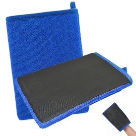 ZcrPrn Clay Mitt, Car Wash Mitt, 2 Pack Microfiber Clay Bar Cleaning Mitt for Car Detailing, Durable Clay Bar Washing Gloves for Auto Detailing