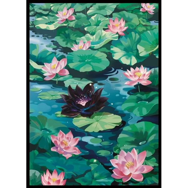 MTG Card Sleeves 100CT (Bloomburrow Black Lotus Pool), Matte Art