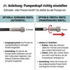 Pompa per bicicletta piccola, 11 bar (160 PSI), peso leggero
