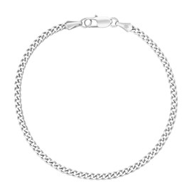 KRKC&CO Pulseras Para Hombre, Cadenas Cubana de Plata, Esclava de Oro, Acero Inoxidable, Mujer de Estilo Casual, 3/5/7/9mm