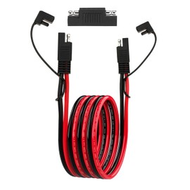 unrulysoul 6FT 10AWG SAE Extension Cable, 10 AWG SAE Quick Disconnect Wire Harness 10 Gauge with Polarity Reverse Adapter for Solar Panel RV Battery Automotive and Marine Applications (10AWG 6FT)