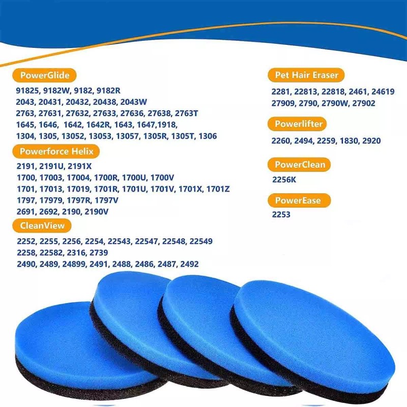 For BISSELL 6 Pack 12141 Filter for Bissell CleanView Swivel