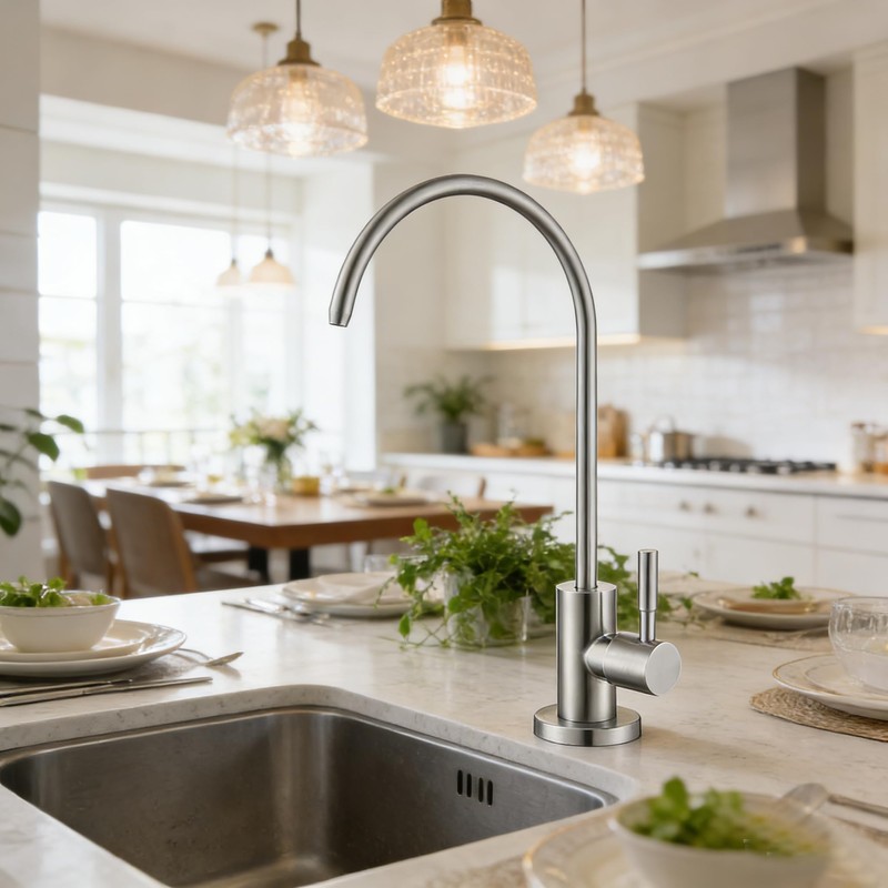 TUTEW Drinking Water Faucet Brushed Nickel, Kitchen Water Purifier Faucet