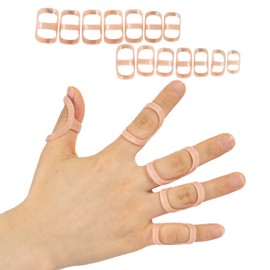 Tairibousy 14 Pcs Oval Finger Splints Waterproof Trigger Splint Sizing Kit for Arthritis, Mallet - Thumb Splint for Thumb, Middle, Pinky or Ring Finger (Sizes 2~15)