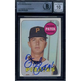 Freddie Patek Gem Mint 10 Beckett BAS Signed 1969 Topps Rookie Autograph