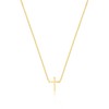 HANLI Gold Small Cross Dainty Necklaces for Women - 14K