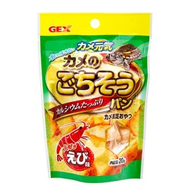 Gex Turtle Genki Turtle Feast Bread, Shrimp Flavor, 0.7 oz (20 g)