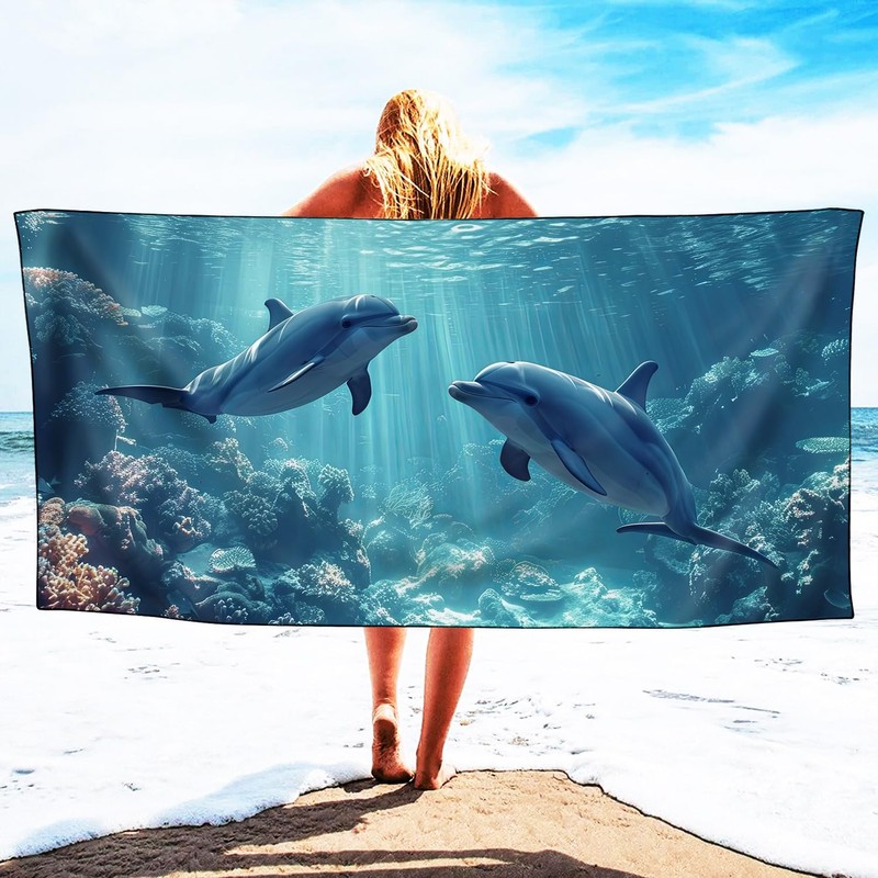 YISUMEI Microfibre Beach Towel XXL Beach Towel Lightweight Bath Towel