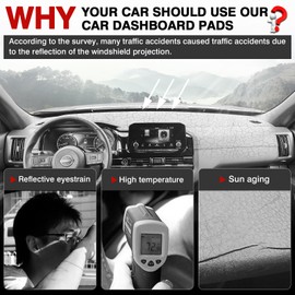 Autorder Dashboard Cover Mat for 2022-2025 Nissan Pathfinder Accessories Dash Cover Upgrade Velvet Dash Mat UV Rays Protector