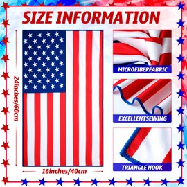 Peryiter 4 Pack American Stars Flag Kitchen Towels 4th of July Red White and Blue Dish Towels 24 x 16 Inch Patriotic Independence Day Decorations for Home Memorial Day Kitchen Gift