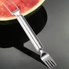 Generic New 2 pcs Set 2-in-1 Stainless Steel Fruit Cutter,