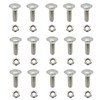 30Pcs Bumper Bolts Kit Steel Cap Front & Rear Fit
