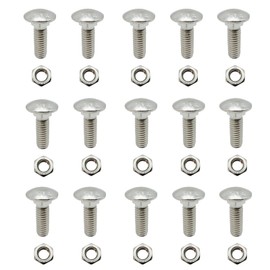 30Pcs Bumper Bolts Kit Steel Cap Front & Rear Fit for Chevelle Nova Lemans Cutlass 1964-1972 Replace 4A00080-A Stainless Material 1.18" Length 15 Bolts & 15 Nuts Silver
