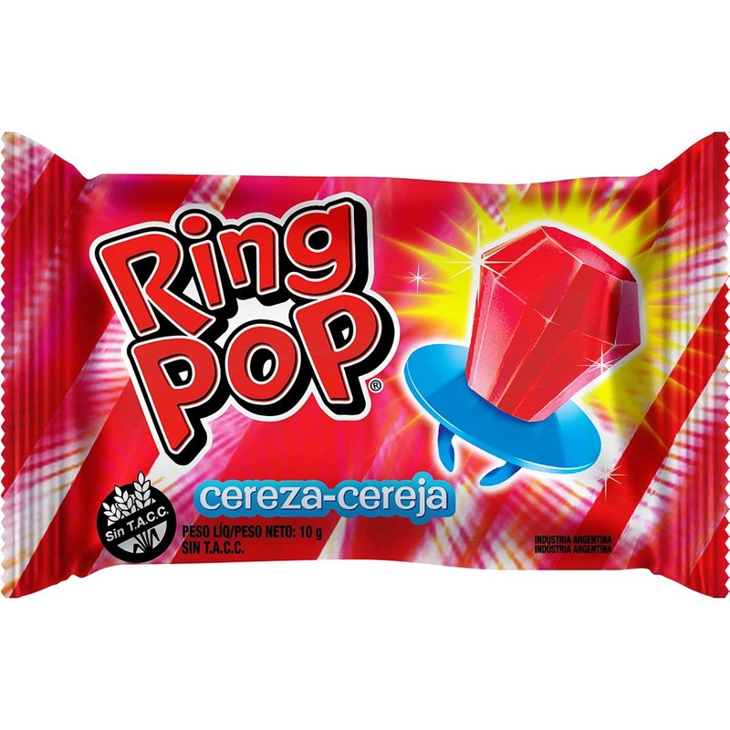 Dulce Ring Pop Chupon Anillo, Surtidos - 168 Gr
