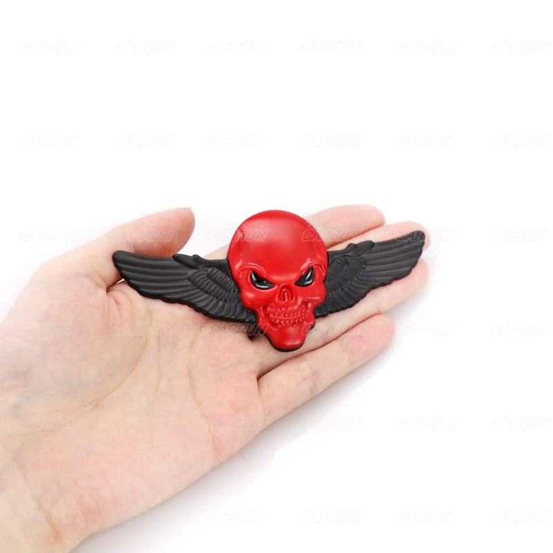 2X 3D Skeleton Skull Emblem Metal Badge Car Badge Sticker