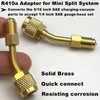 R410a Adapter for Mini Split System,5/16 Female SAE to 1/4