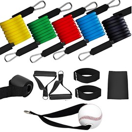 12Pcs Baseball Resistance Bands Set, 5 Resistant Level Baseball Bands Speed Strength Training Equipment for Fitness, Suspension, Home Gym, Yoga