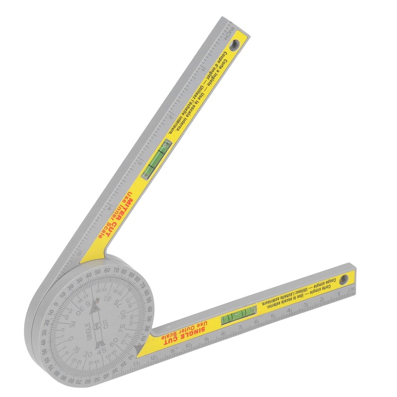6Pcs Scribing Tool Protractor Angle Scriber Measuring Ruler Pencil Set