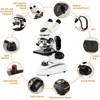Sedumic Compound Binocular Microscope 40X-2000X LED Lighting for Kids Students