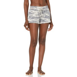 PJ Salvage Women's Loungewear Camo Cool Short, Moon Grey, L