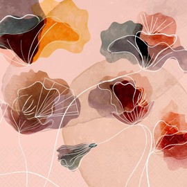 IHR Ideal Home Range Party Napkins Disposable 3-Ply Paper Lunch Napkin Pack, 6.5" x 6.5", Alma, 20-Count