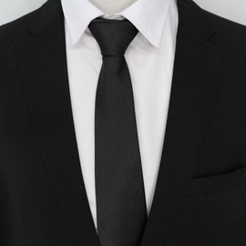 GHTIYLP Solid Color Ties for Men 3.15" Mens Tie Classic Formal Neck Ties Mens Neckties for Men Business Wedding Casual (Black)