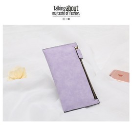 phalatina Elegant Compact Smart Secondary Wallet, Thin, Lightweight, Slim, Card Slot, Simple Design, Unisex, Business Present, purple, Slim Simple Elegant