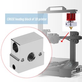 The Lord of the Tools 3D Printer CR6 SE Heating Block, Compatible with Creality CR-6 SE CR-6 Max CR-5 PRO 3D Printers, Red Copper with Nickel Coating